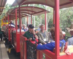 Unscheduled train ride in Bundaberg Botanica lGardens